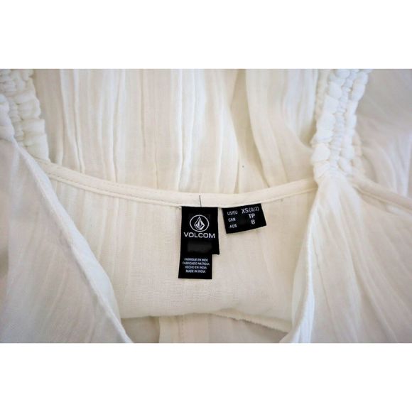 Volcom B1322309 Women's Sz XS Star White A Full Out Babydoll Cami Dress - Picture 3 of 10